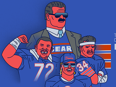 The Colorful Bears animation article art characters chicago bears design editorial artwork football illustration longform illustration nfl photoshop sports sports illustration vector