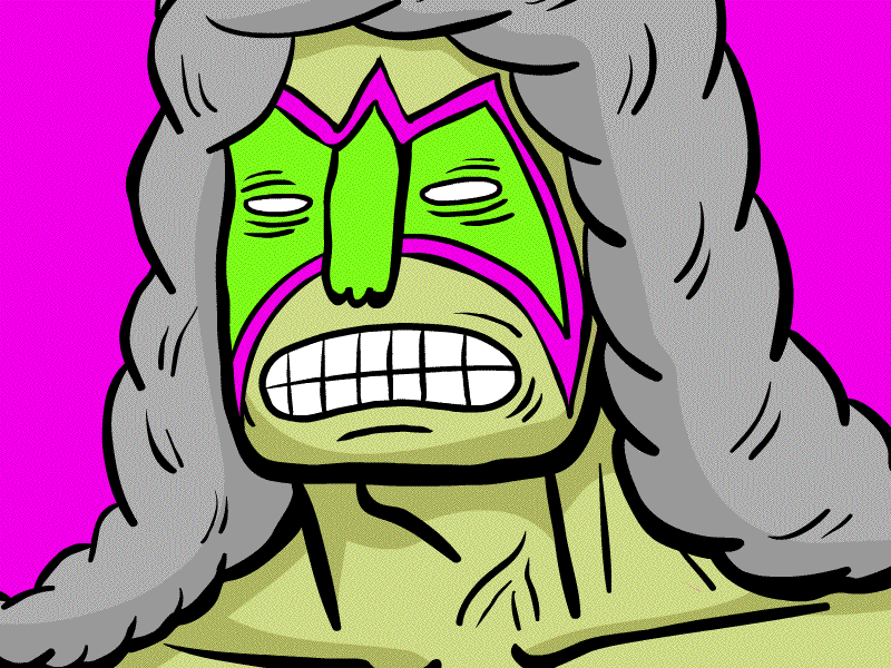 Ultimate Warrior animation character design gif illustration wrestling