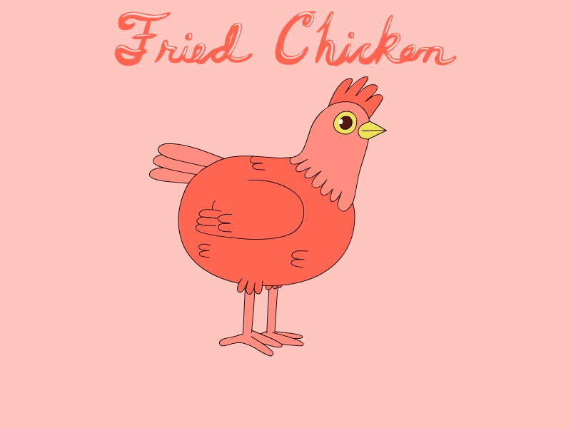 Bucket O Chicken animation cell animation characters chicken food foodie fried chicken funny gif illustrtaion