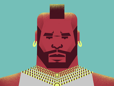 Mr. T as B.A. Baracus 80s characters design illustration minimal photoshop the a team.mr. t vector