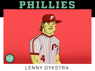 Lenny Dykstra adobe baseball characters drawing illustration mlb philadelphia phillies sports stylized