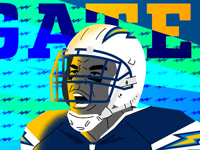 Antonio Gates Los Angeles Chargers editorial football graphic design illustration illustrator nfl photoshop pop culture sports team sports vector