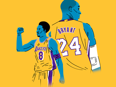 Kobe Bryant basketball illustration kobe bryant lakers nba sports sports illustration