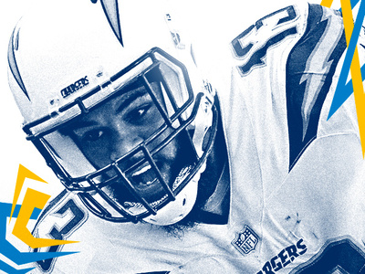 Slayer Keenan Allen graphic design longform sports design editorial los angeles la chargers vector photoshop characters illustrator nfl football illustration