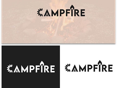 Campfire logo app branding design graphic design illustration logo typography vector
