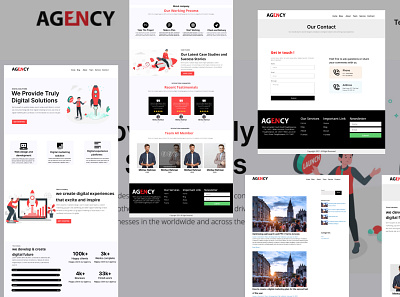 Agency Website app branding design graphic design illustration logo typography ui ux vector