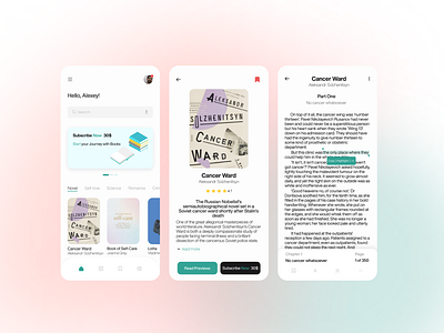 E-Book Reader Mobile App Design