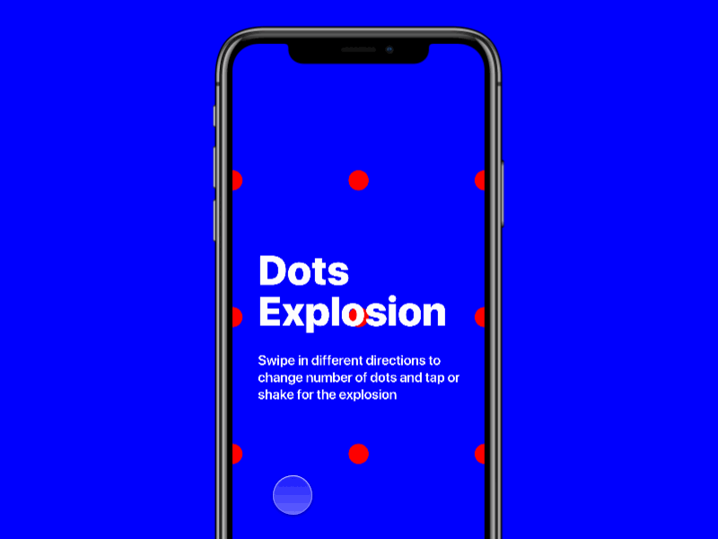 Dots Explosion animation application arrays blue bubbles dots explosion framer functions gif red ui