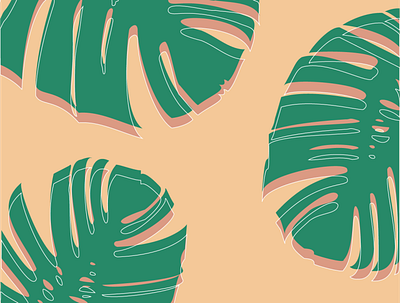 Philodendron Gloriosum adobe illustrator design flat flat design graphic design illustration illustration art limited color palette philodendron plant plant illustration plants tropical leaves vector vector illustration