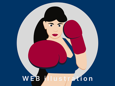 Girl, sport, boxing/ flat style design graphic design illustration ui ux vector