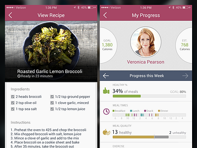 Fitmountain for iOS fitness food ios mobile saas ui ux