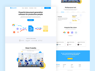 Documint - SaaS Homepage branding design homepage saas ui web webdesign website