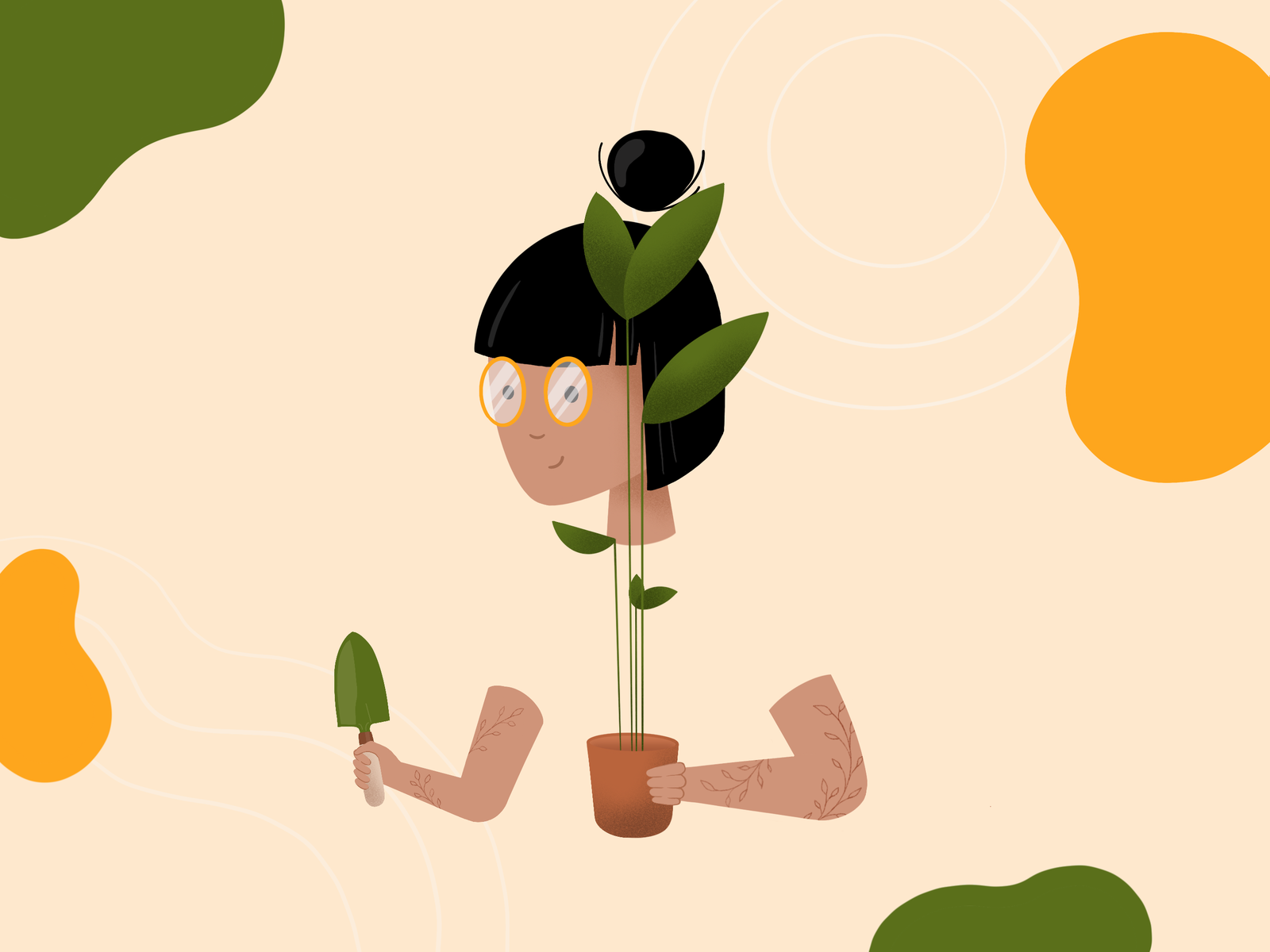 Avocado Lady 🌱 by Katarina Bardžić on Dribbble