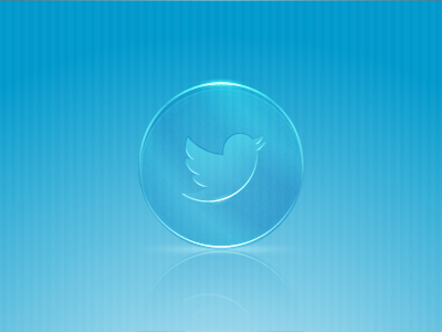 Classy Glass Twitter Icon adobe fireworks blue clear glass icon shiny twitter