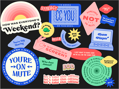 Conference Call Sticker Set