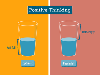 Self Leadership eLearning Design - Positive Thinking elearning glass illustration module optimist pessimist training ui ux design water