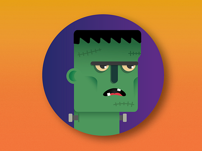 Frankenstein Icon frankenstein halloween halloween icon holiday illustration illustrator
