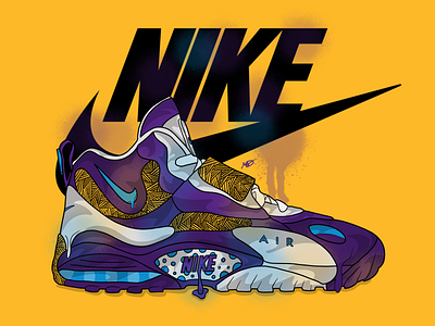 Nike Air Max Speed Turf cartoon design do doodle dopeart drawing graffiti illustration kobe nike