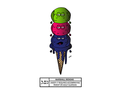 Ice Cream Drip cartoon drawing ice cream illustration marshmello