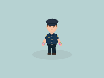 055: Cop on Donut Duty 100days 100daysofillustration illustration