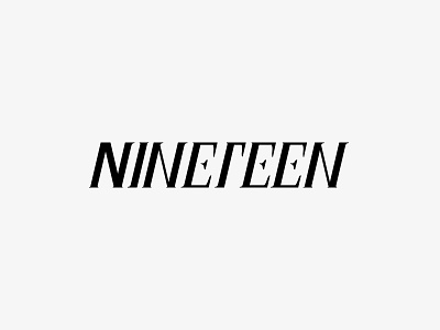 Nineteen Logo logo minimal nineteen type typography