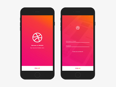 Dribbble Client UI Design app client design dribbble minimal mockup ui