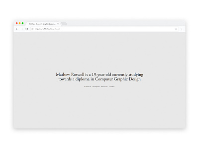 Minimal Personal Website