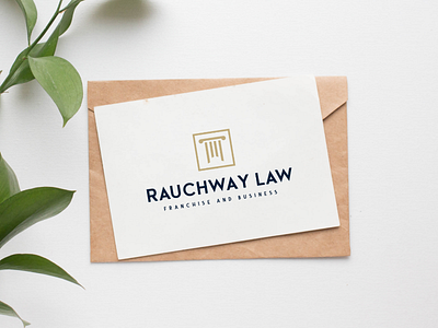 Rauchway Law logo design brand