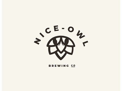 Nice Owl Brewing Company beer branding brewery logo logo minimal