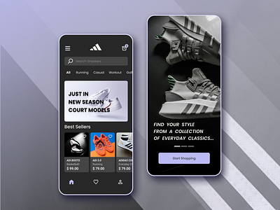 Sneaker Mobile App app design logo ui ux