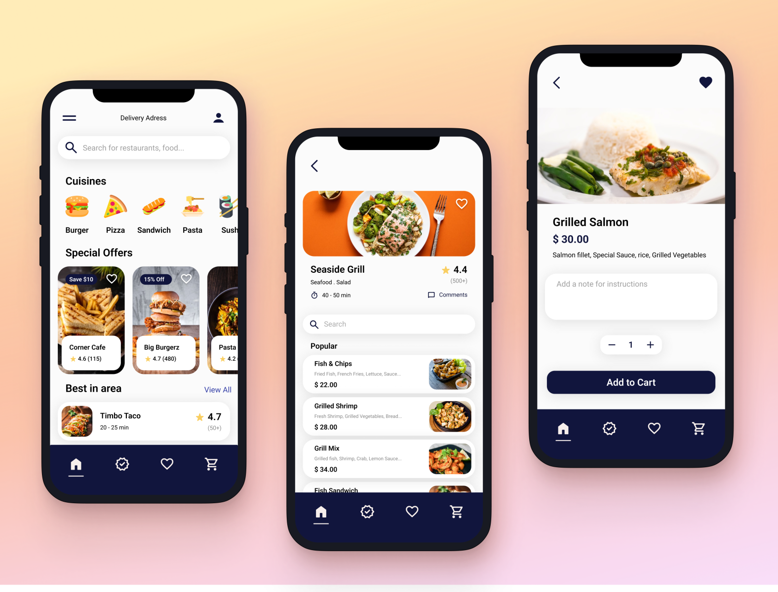 Food Order App by Mina Hejazi on Dribbble