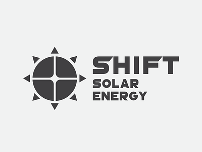 Logo Design, Shift Solar Energy. branding design eco energy graphic design illustration logo solar