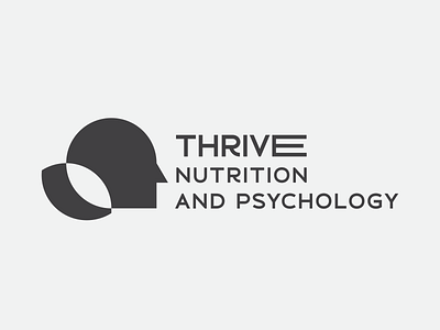 Logo Design, Thrive Nutrition and Psychology. branding design graphic design health illustration leaflogo logo mindlogo nutrition psychology typography vector