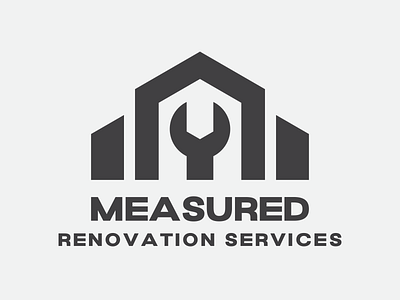 Logo Design, Measured Renovation Services. branding design graphic design homerenovation house illustration logo renovation renovationlogo typography vector