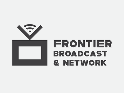 Logo Design, Frontier Broadcast & Network. branding broadcast broadcastlogo design graphic design illustration logo network networklogo newslogo tvlogo typography vector