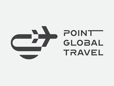 Logo Design, Point Global Travel. branding design graphic design illustration logo plane planelogo tourism travel travelagency travellogo typography vector