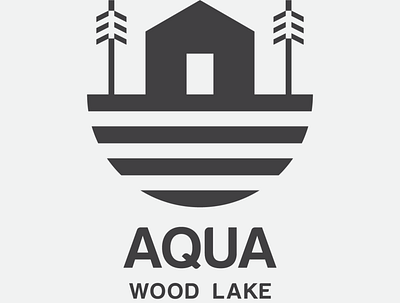 Logo Design, Aqua Wood Lake. branding design graphic design illustration lake lakelogo logo treelogo typography vector wood woodlakelogo woodlogo