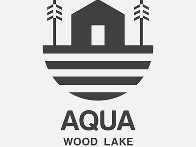 Logo Design, Aqua Wood Lake. branding design graphic design illustration lake lakelogo logo treelogo typography vector wood woodlakelogo woodlogo