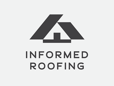 Logo Design, Informed Roofing. branding design graphic design house houselogo illustration logo roof roofing roofinglogo rooflogo typography vector