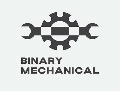 Logo Design, Binary Mechanical. branding design gear gearlogo graphic design illustration logo mechanic mechanical mechanicallogo mechaniclogo typography vector
