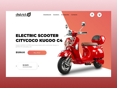 Electric scooter design electric scooter typography ui