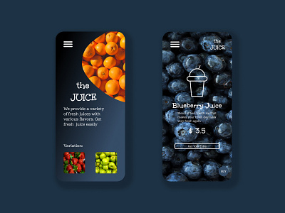 Fruit Juice Mobile App design juice mobile app ui ux