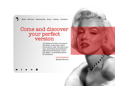 Beauty Salon Website beauty design marilyn monroe me salon ui ux website