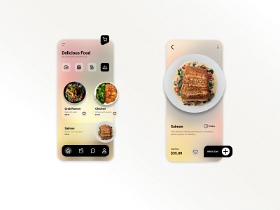 Food Mobile Application. app design food ui ux