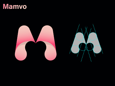 M letter modern logo mark - Colorful logo
