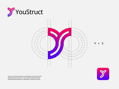 Y + S letter logo mark for a fictional Constructive organization a b d f h j l n p q s u w y z abstract logo brand identity brandinglogo business logo c e g i k m p r t v x constructive logo golden ratio gradient illustration logo design logo icon logo mark logotype minimalist logo modern logo monogram logo symbol y s logo y logo