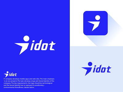 IT company logo design, I letter