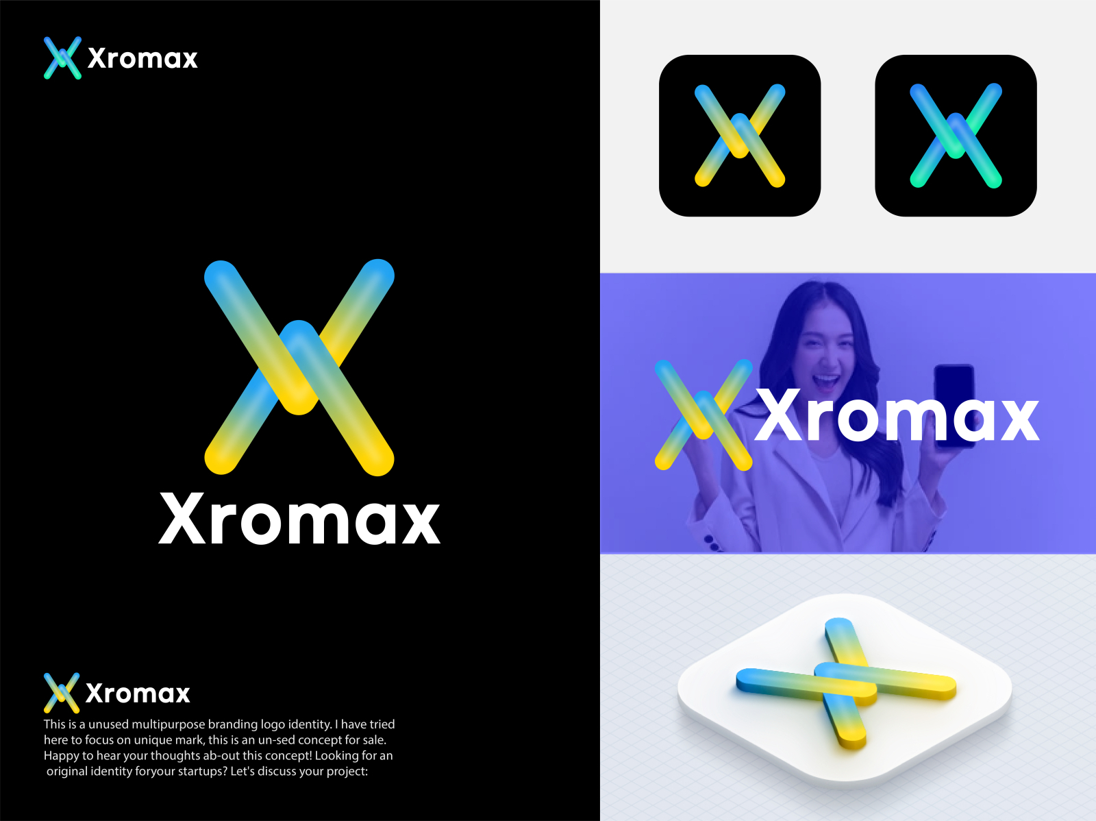 X letter logo (xromax) by Amit | Brand identity designer on Dribbble