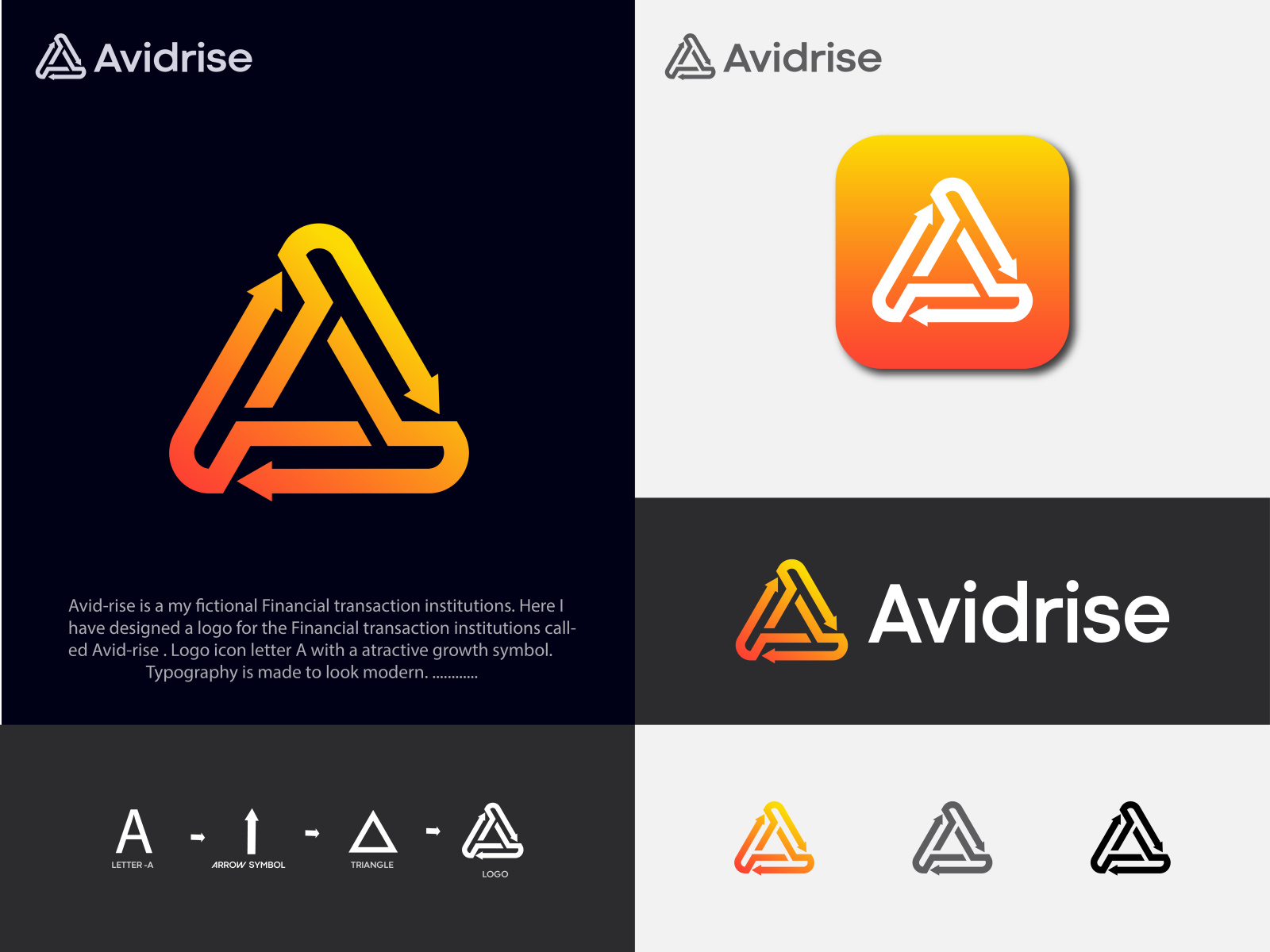 Financial company logo called (Avid-rise) A letter by Amit Sarkar on ...