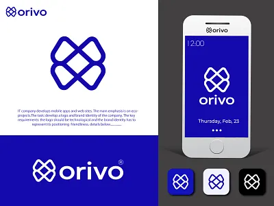 Orivo logo design app logo artificial intelligence branding logo c g a r w s b p o z w n m t company develops data digital agency it company letter logo mobile app mobile company nft landing page online sopping robot chat simple logo software studio tech logo tech technology developer web sites